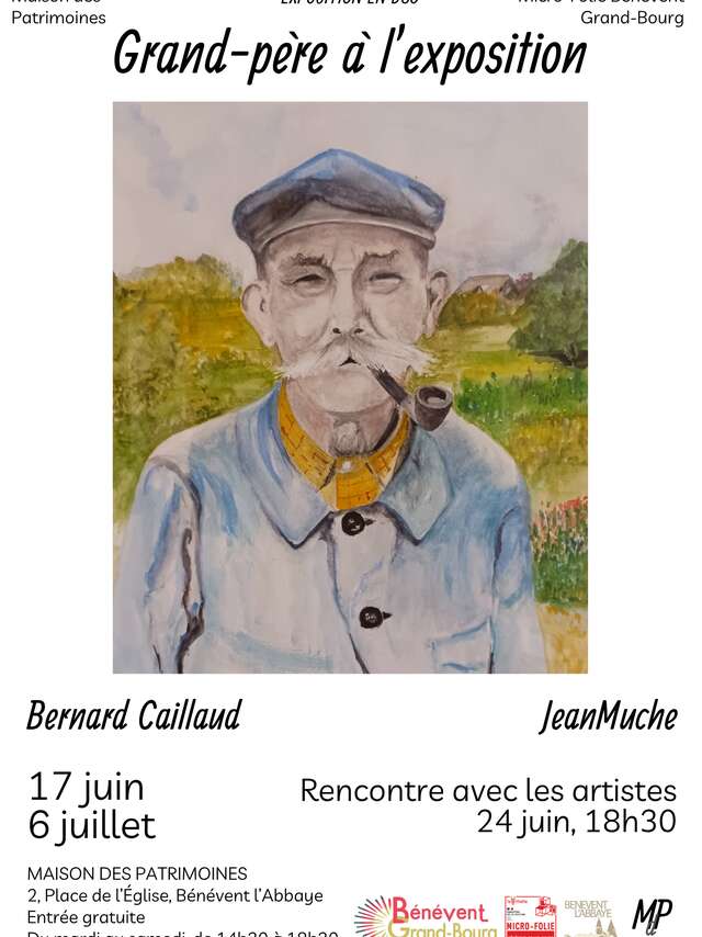 Grand-Père à l'exposition, par Bernard CAILLAUD