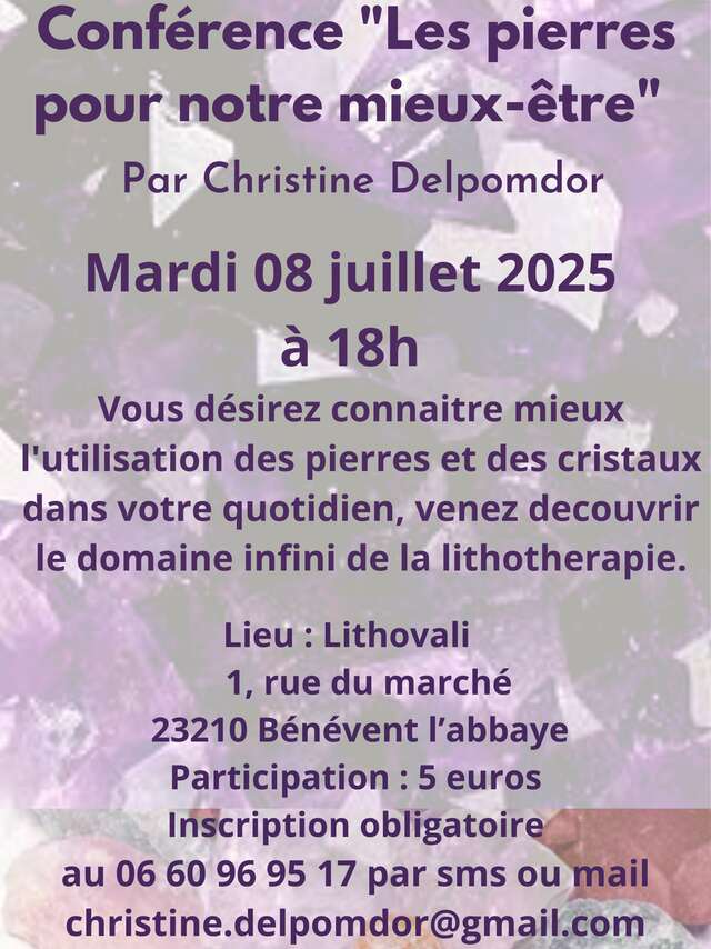 Conférence Les Pierres pour notre Mieux-Etre
