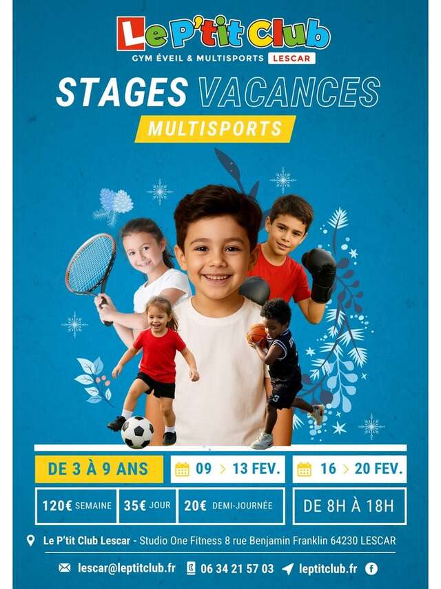 Stages multisports enfants "Le P'tit Club"