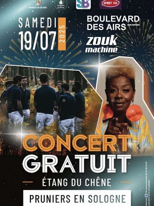 Concerts de Zouk Machine et Boulevard des Airs à Pruniers