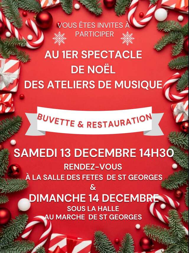 Spectacle de noël des ateliers de musique