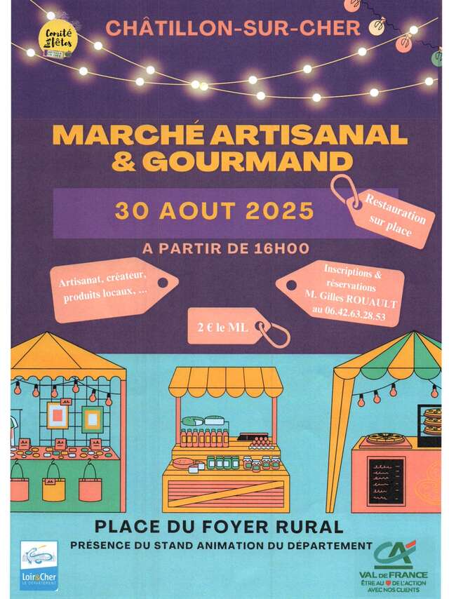 Marché artisanal et gourmand à Chatillon-sur-Cher