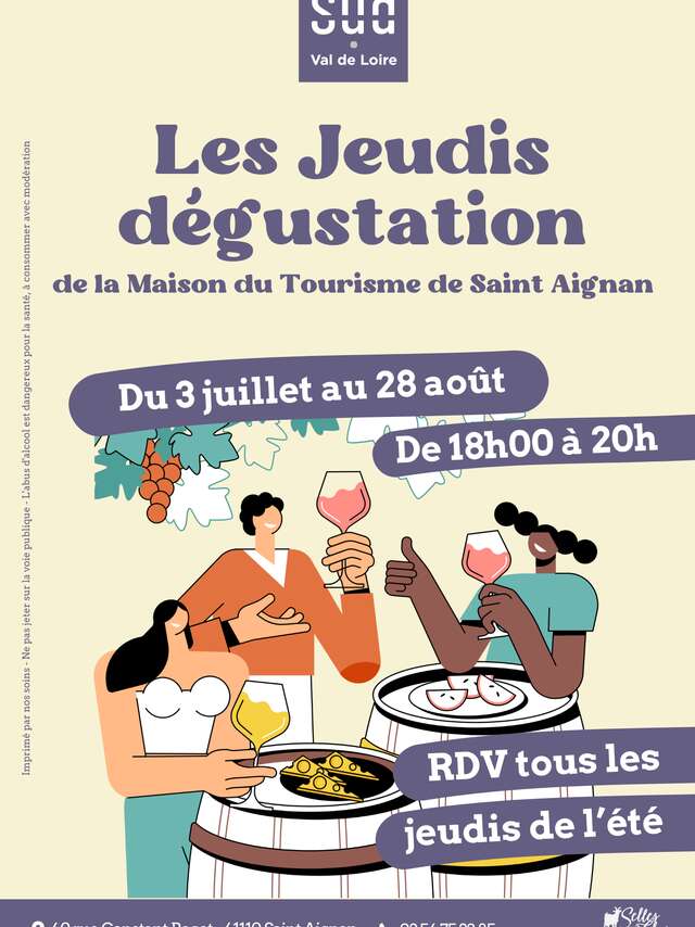 Les jeudis dégustation à l'office de tourisme de Saint Aignan