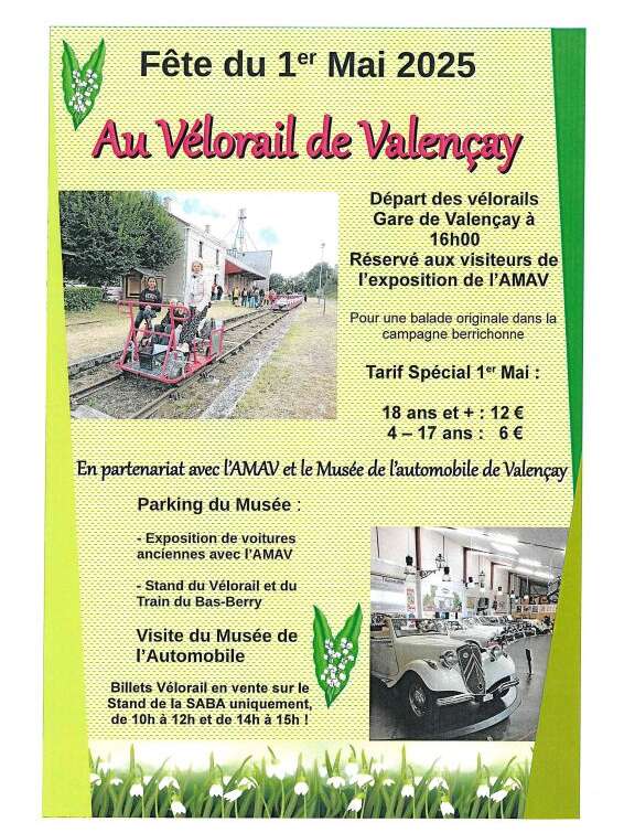 Circulation du Vélorail de Valençay à Luçay-le-Mâle