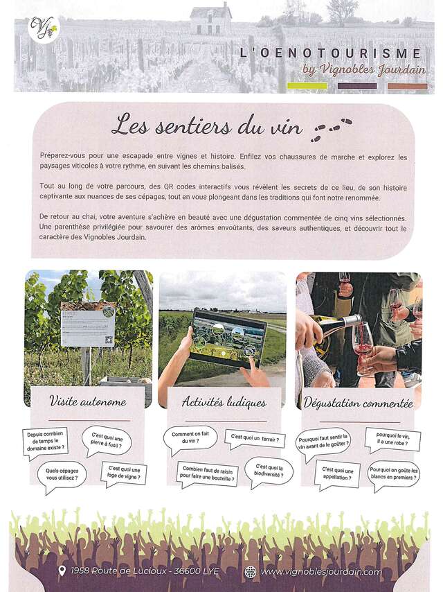 Visite autonome et dégustation commentée “Les sentiers du vin”