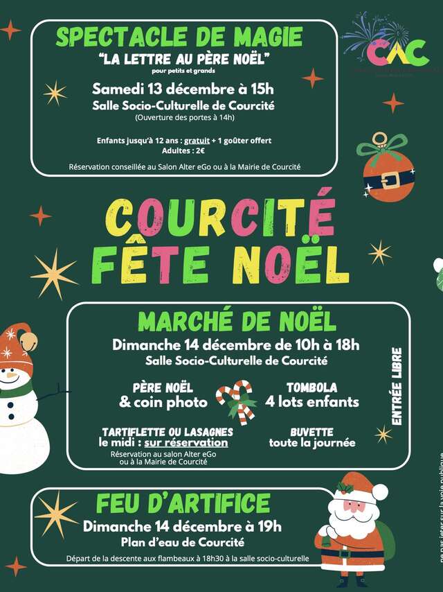 Marché de Noël et feu d'artifice à Courcité