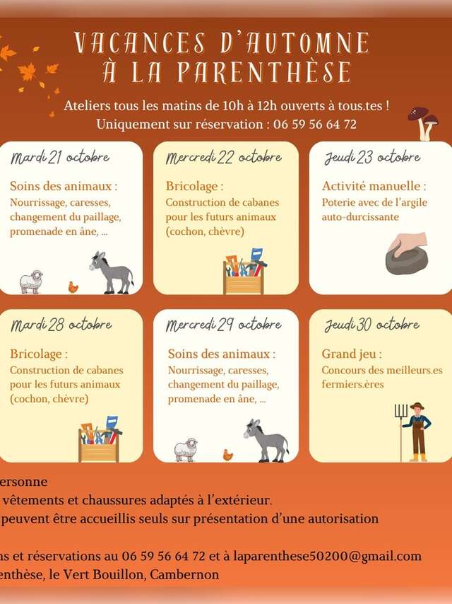Vacances d'automne à la Parenthèse : jardinage