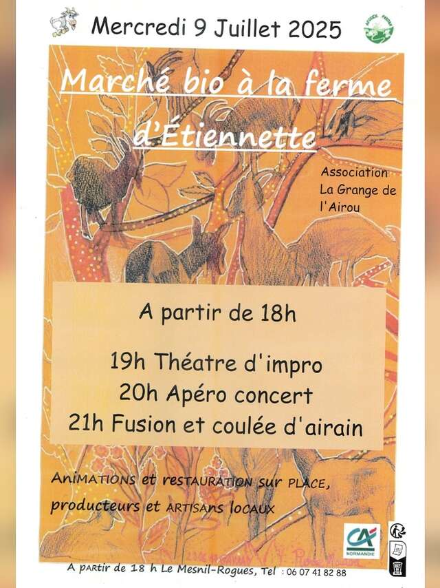 Marché bio à la Ferme d'Etiennette