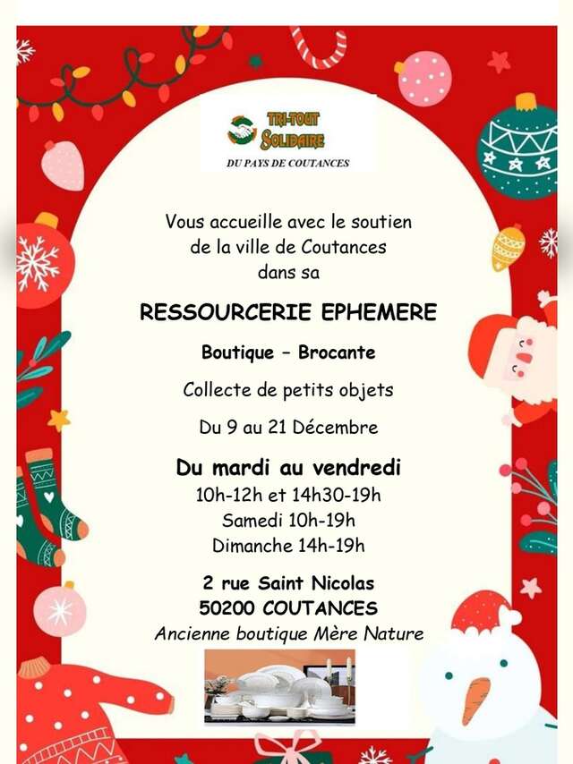 Ressourcerie éphémère - Tri-tout solidaire