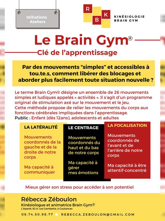 Atelier Brain Gym - Favoriser la mémorisation