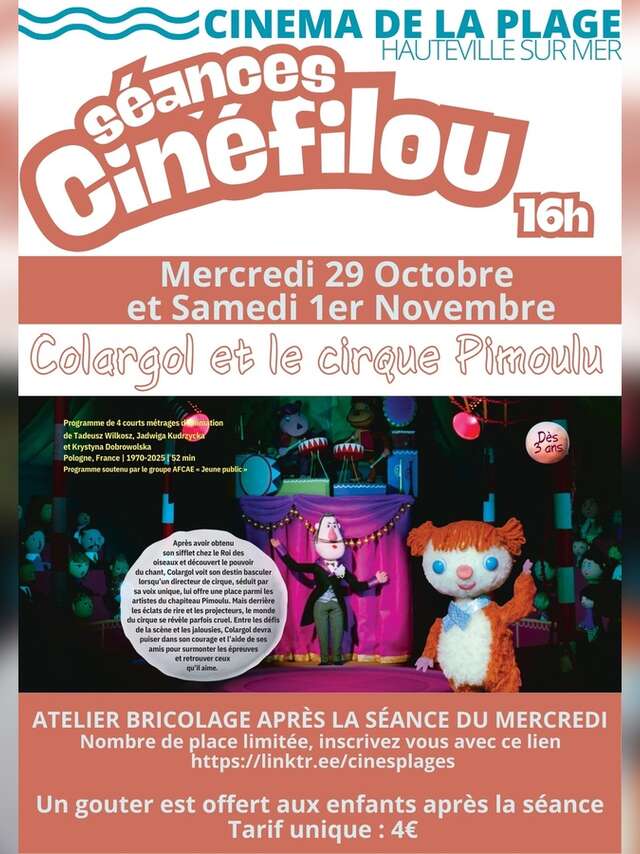 Cinéfilou Goûter "Colargol et le cirque Pimoulu"