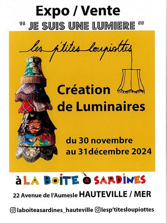 Exposition/Vente "Je suis une lumière"