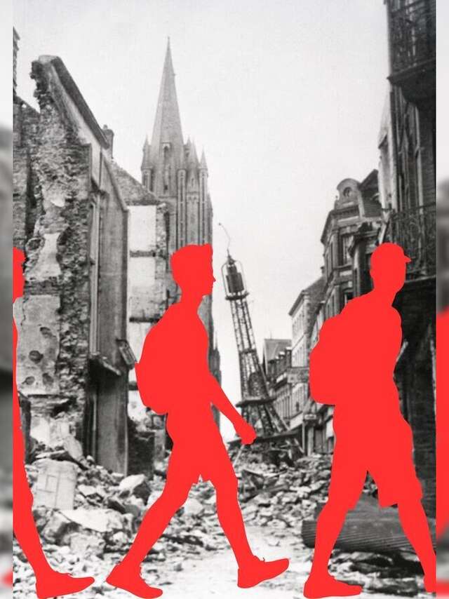 Reconstruire après la guerre, Coutances après en 1945