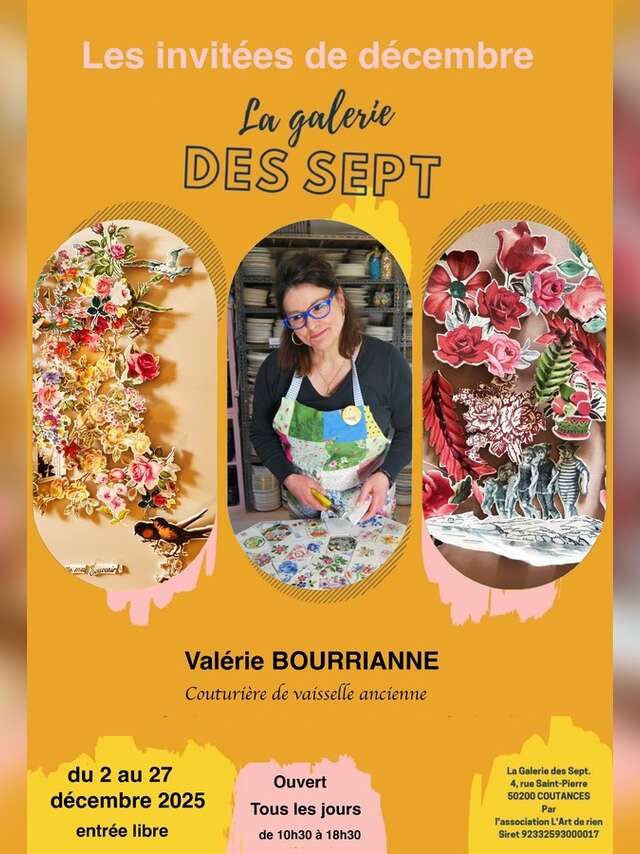 "Assemblages poétiques" de Valérie Bourrianne, couturière de vaisselle ancienne