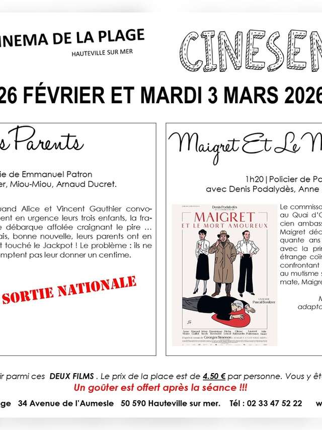 Ciné Seniors "Chers parents" ou "Maigret et le mort amoureux"
