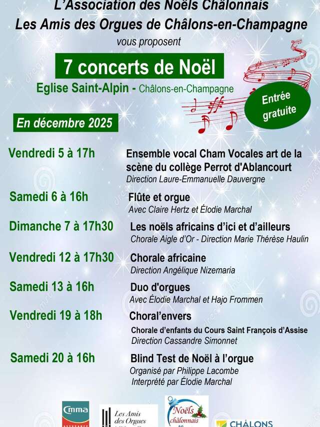 Concerts d'orgue de Noël