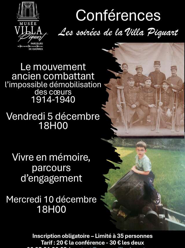 Conférences : Les Soirées de la Villa Piquart