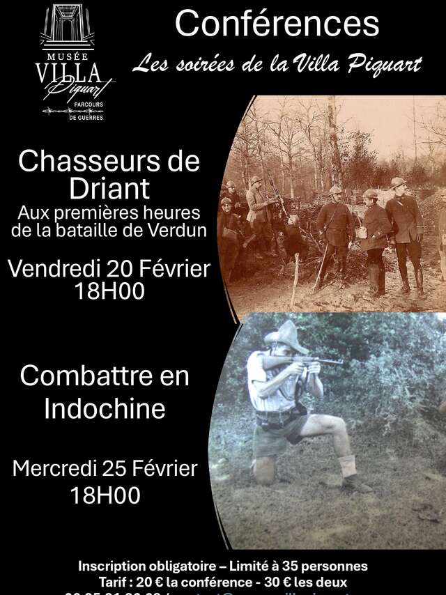 Conférences : Les Soirées de la Villa Piquart