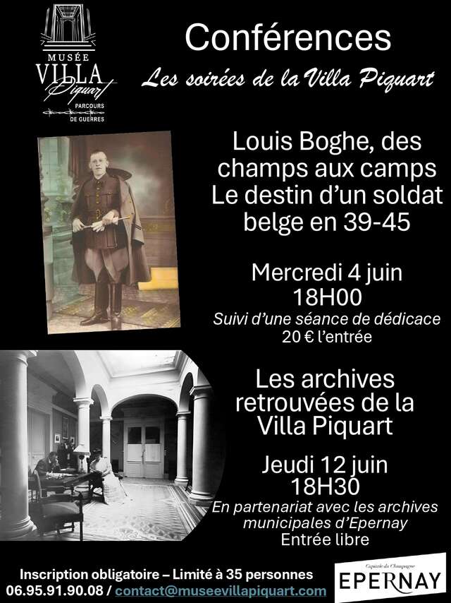 Conférences : Les Soirées de la Villa Piquart