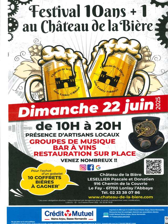 Festival 10 ans + 1 au Château de la Bière