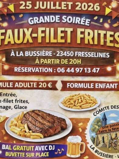 Grande soirée Faux-filet frites
