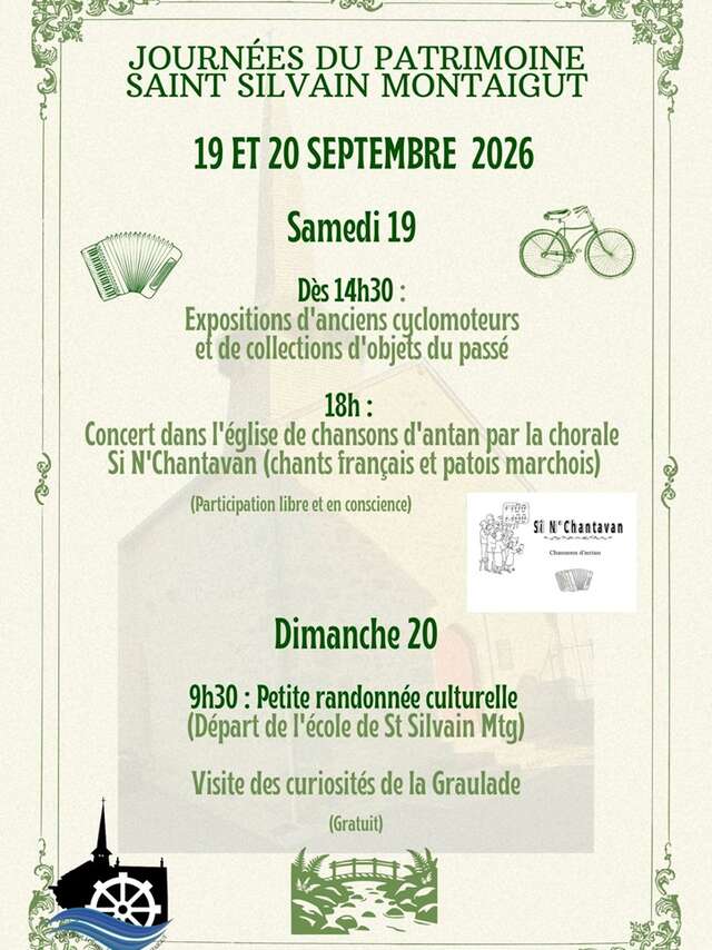 Journées du Patrimoine à Saint Silvain Montaigut