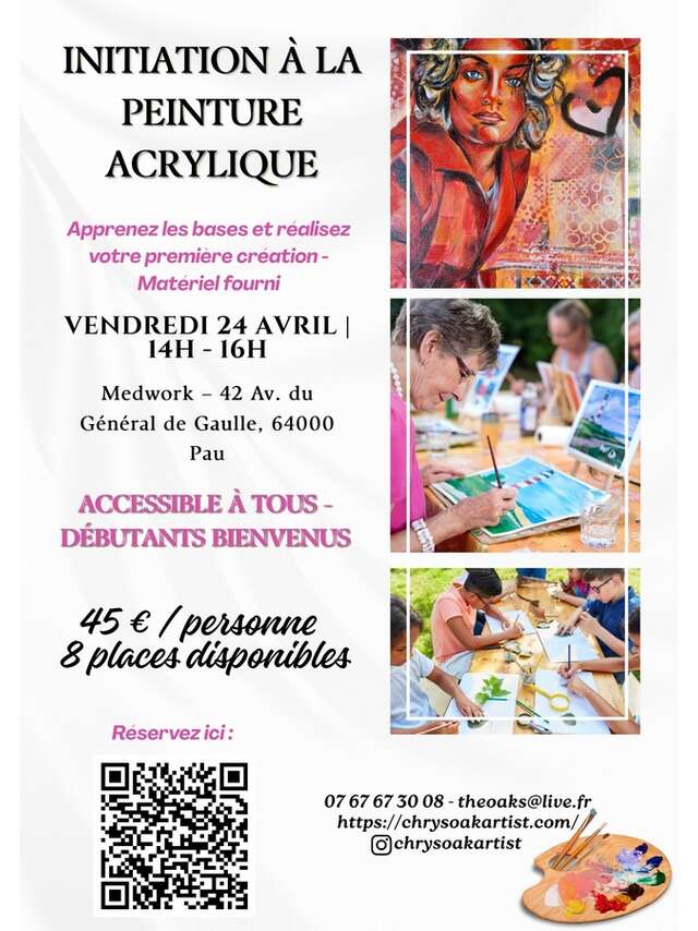 Atelier : Initiation à la peinture Acrylique