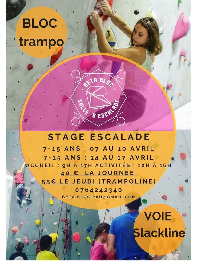 Stage vacances Escalade