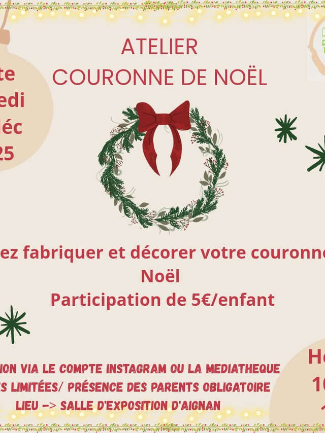 Atelier couronnes de Noël
