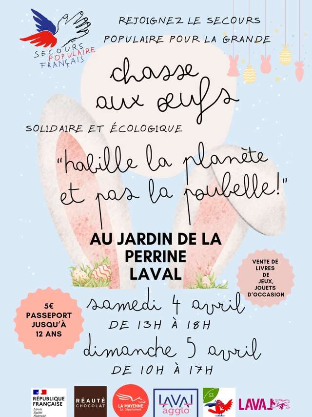 Grande chasse aux oeufs du secours populaire
