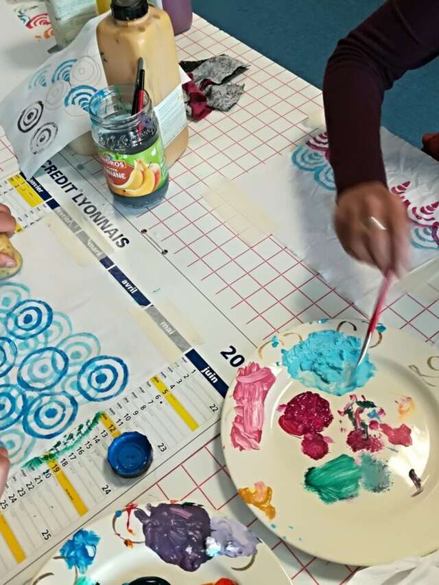 Le Brunch de Mlle Mars Création de tissus peints