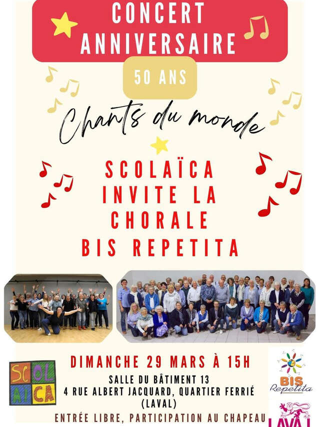 CONCERT DES 50 ANS DE LA CHORALE SCOLAÏCA