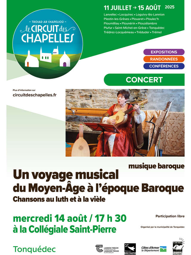 Un voyage musical du Moyen-Âge à l'époque Baroque - Chansons au luth et à la vièle - Circuit des Chapelles