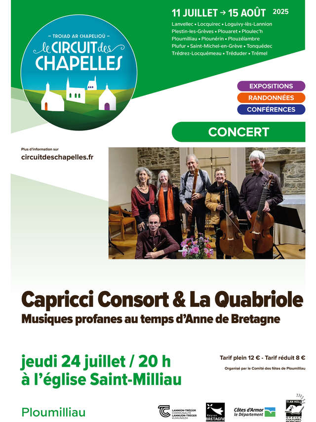 Capricci Consort & La Quabriole - Musiques profanes au temps d’Anne de Bretagne - Circuit des Chapelles