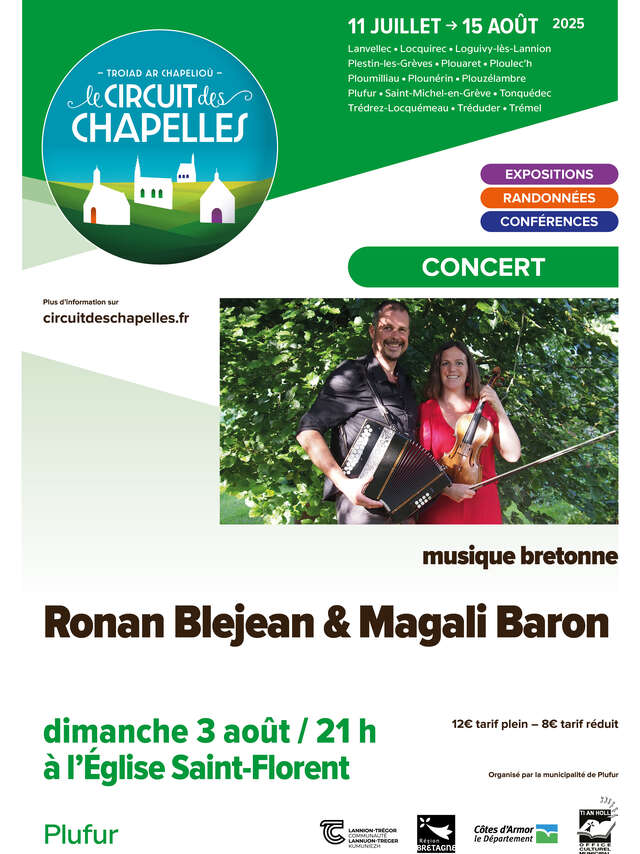 Ronan Blejean & Magali Baron - Musique bretonne - Circuit des Chapelles