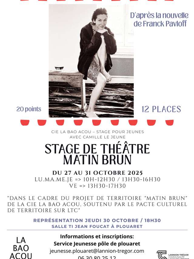 Stage Théâtre jeunesse avec la Compagnie La Bao Acou