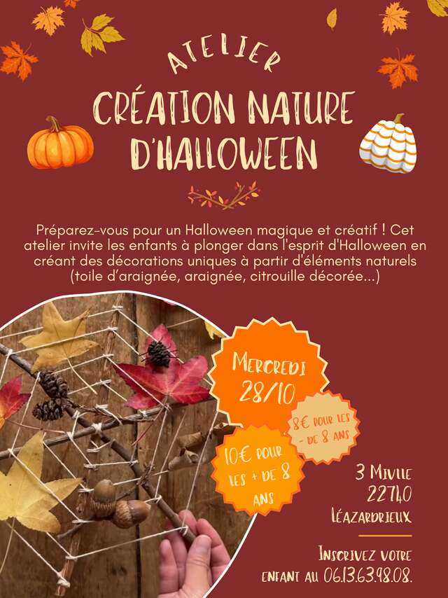 Créations nature d'halloween