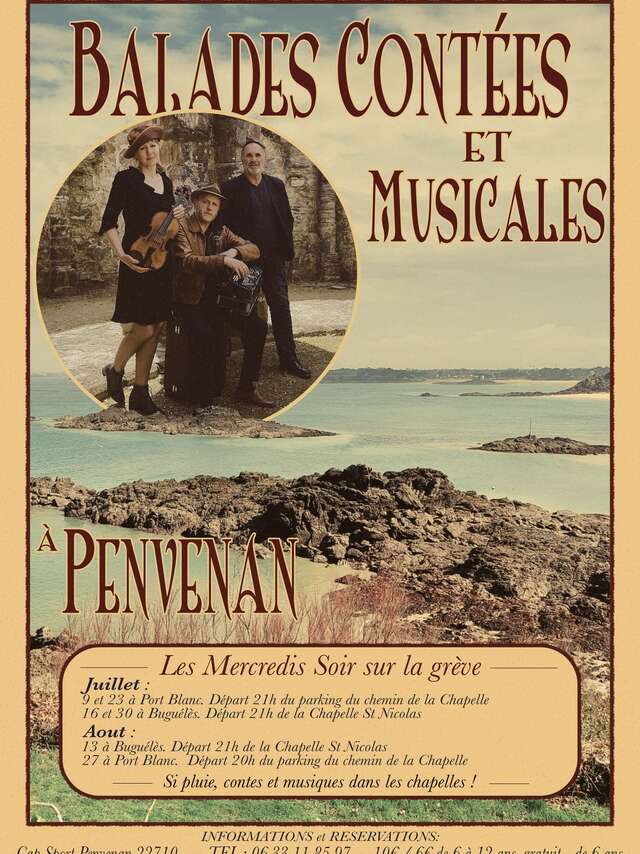 Balades contées et musicales  - Les mercredis soir sur la grève
