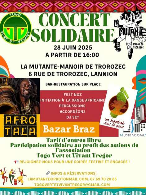 Soirée Togo vert et vivant Trégor - Bazar Braz + Un baoba sous le pied + Afro tala