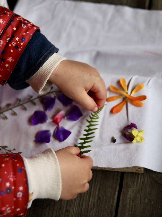 Compose ton oeuvre fleurie - Atelier créatif enfant