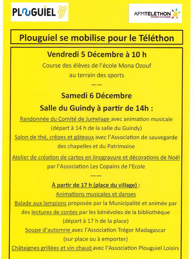 Animations Téléthon