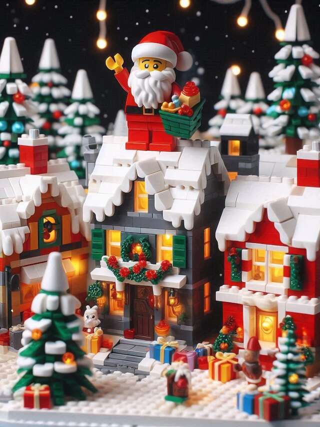 Marché de Noël et village de Noël en Lego®