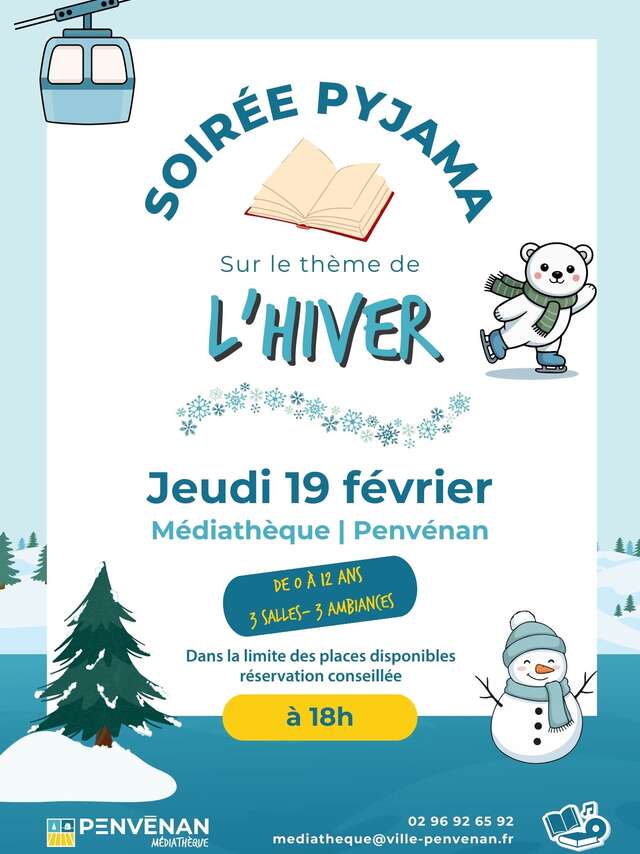 Soirée pyjama sur le thème de l'hiver