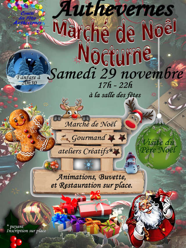 Marché de Noël nocturne