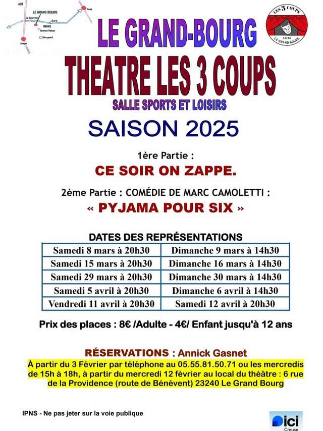 Représentation Théâtrale par l'Association Les Trois Coups