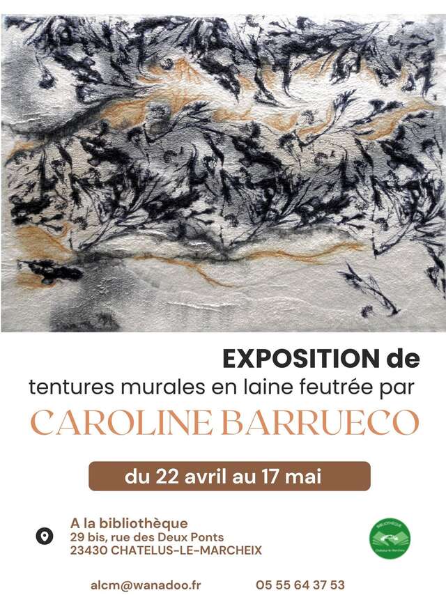 Exposition de tentures murales et divers objets en laine feutrée