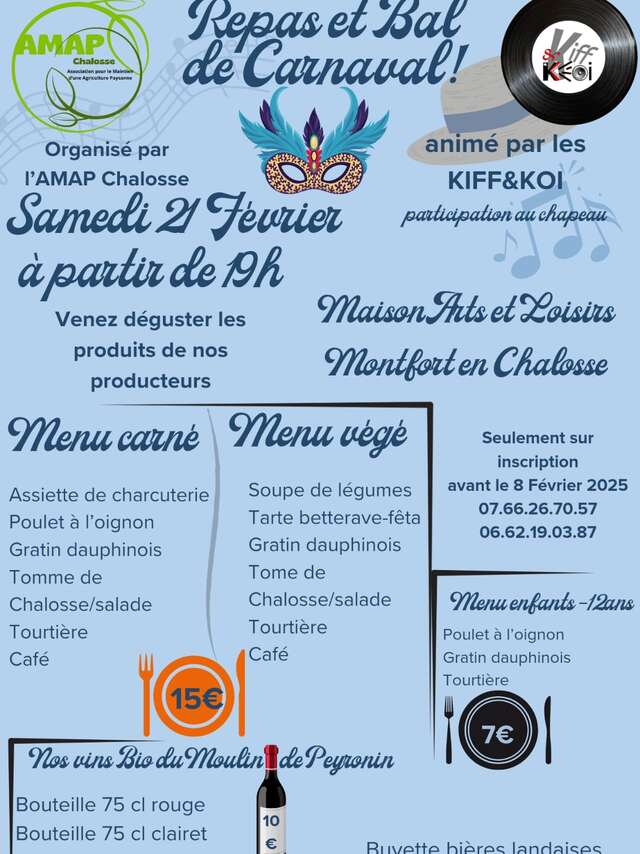 Repas et bal du carnaval de Montfort