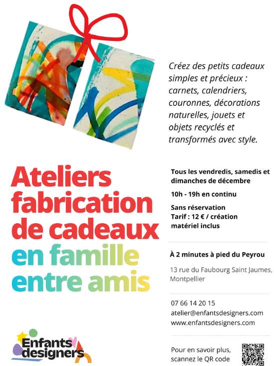 ATELIERS DE FABRICATION DE CADEAUX – EN FAMILLE, ENTRE AMIS