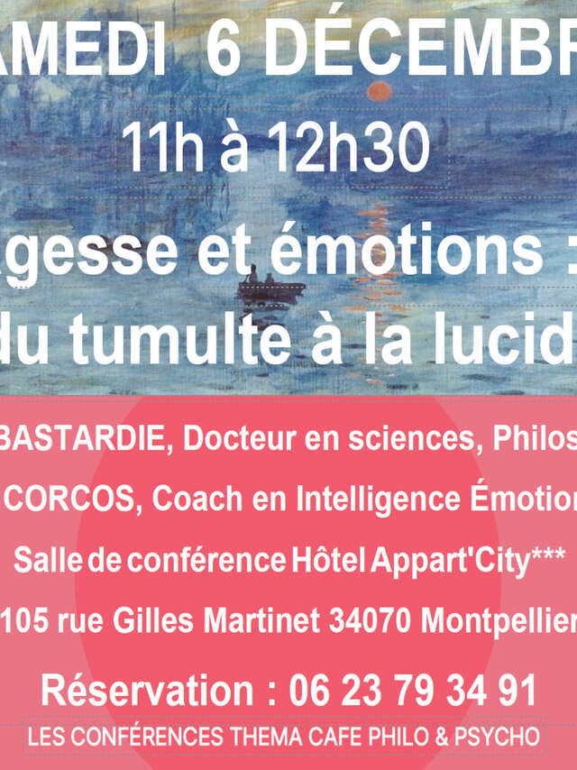 CONFÉRENCE SAGESSE ET ÉMOTIONS : DU TUMULTE À LA LUCIDITÉ