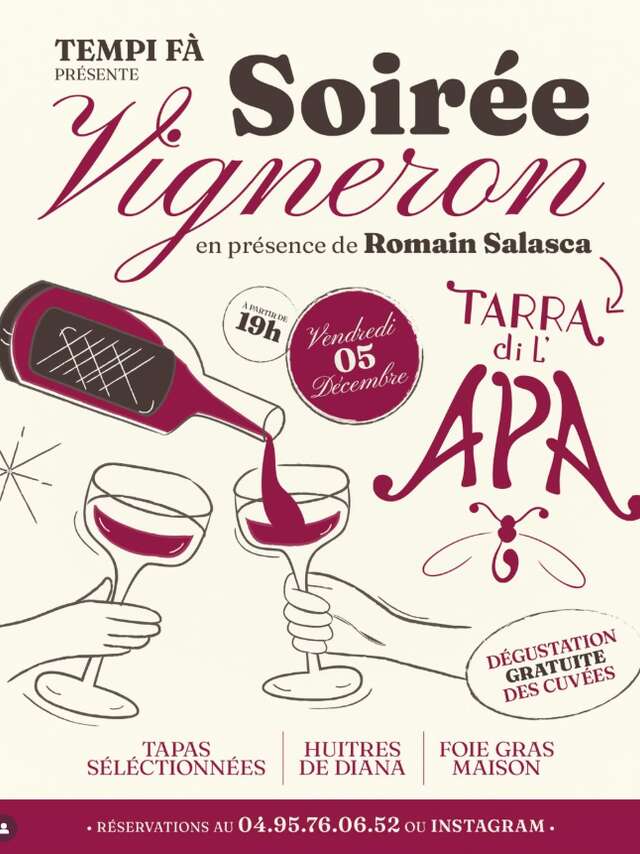 Soirée Vigneron en présence de Romain Salasca au Tempi Fà